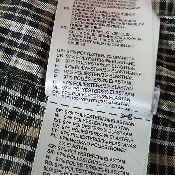 Adidas Golf Shorts Mens 34Tan Black Plaid Lightweight Performance Activewear - Picture 8 of 8